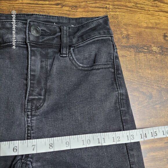 American Eagle Jeans 0 R Jegging Hi Rise Next Level Stretch Black Wash Denim - Picture 9 of 13